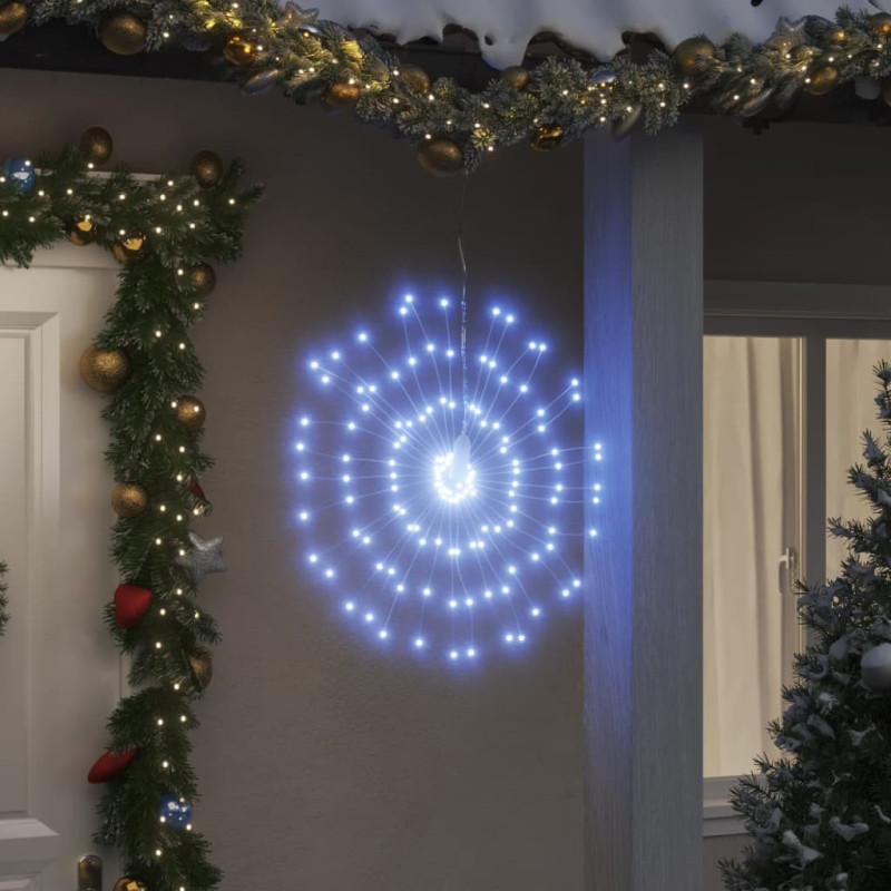 Étoile rayonnante de Noël 140 LED 4 pcs blanc froid 17 cm