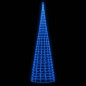 Arbre de Noël lumineux sur mât de drapeau 3000 LED bleu 800 cm