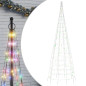 Arbre de Noël lumineux sur mât de drapeau 550 LED coloré 300 cm