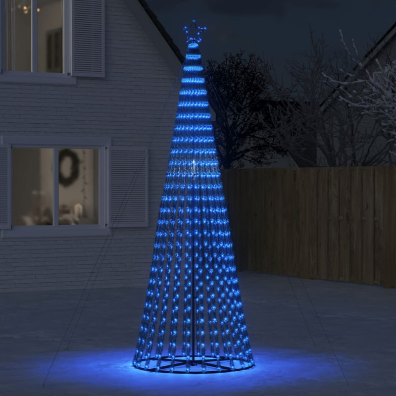 Arbre de Noël lumineux conique 688 LED bleu 300 cm