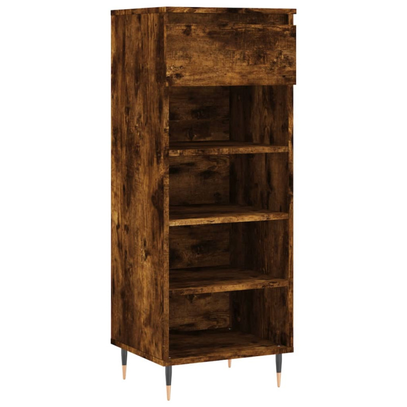 Armoire à chaussures Chêne fumé 40x36x105 cm Bois d ingénierie