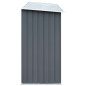 Abri de stockage de bois Acier galvanisé 330x84x152 cm Gris 