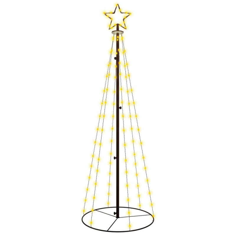 Arbre de Noël cône Blanc chaud 108 LED 70x180 cm