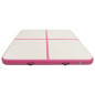 Tapis gonflable de gymnastique avec pompe 200x200x15cm PVC Rose