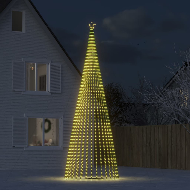 Arbre de Noël lumineux conique 1544 LED blanc chaud 500 cm