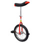 Monocycle ajustable rouge 16 pouces