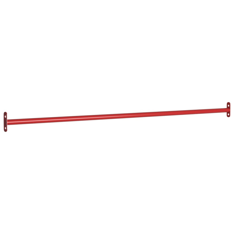 Barres fixes d exercice 2 pcs 125 cm Acier Rouge