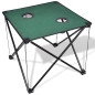 Table de camping pliante vert foncé