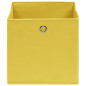 Boîtes de rangement 4 pcs Tissu intissé 28x28x28 cm Jaune