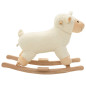 Mouton à bascule Peluche 78x34x58 cm Blanc