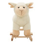 Mouton à bascule Peluche 78x34x58 cm Blanc