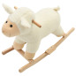 Mouton à bascule Peluche 78x34x58 cm Blanc