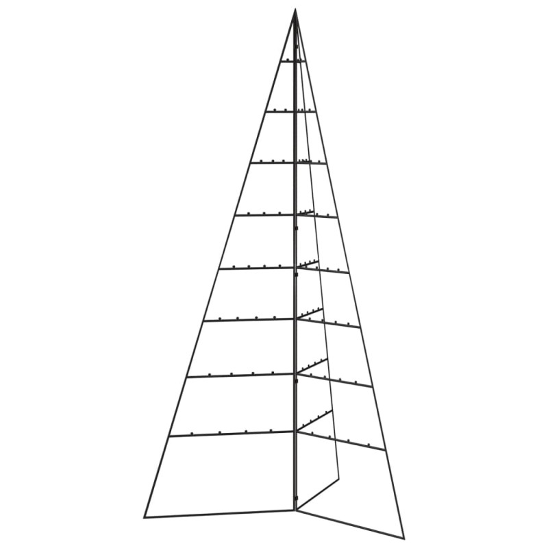 Arbre de Noël en métal pour décoration noir 180 cm