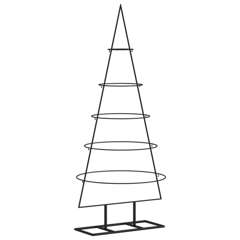 Arbre de Noël en métal pour décoration noir 125 cm