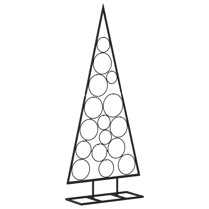 Arbre de Noël en métal pour décoration noir 125 cm