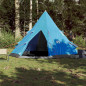 Tente de camping tipi 4 personnes bleu imperméable