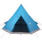 Tente de camping tipi 4 personnes bleu imperméable