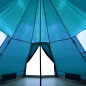 Tente de camping tipi 4 personnes bleu imperméable