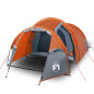 Tente de camping tunnel 2 personnes orange imperméable