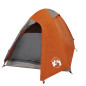 Tente de camping à dôme 2 personnes orange imperméable