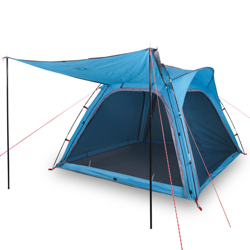 Tente de camping 4 personnes bleu libération rapide imperméable