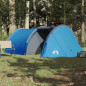 Tente de camping tunnel 4 personnes bleu imperméable