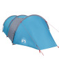 Tente de camping tunnel 4 personnes bleu imperméable