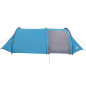 Tente de camping tunnel 4 personnes bleu imperméable