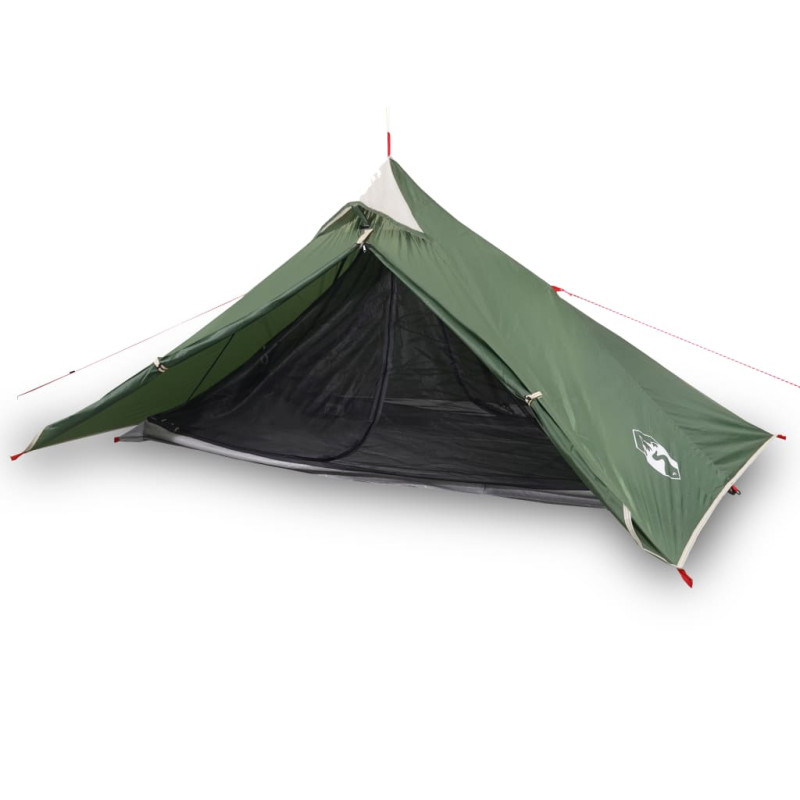 Tente de camping tipi 1 personne vert imperméable