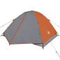 Tente de camping à dôme 3 personnes orange imperméable