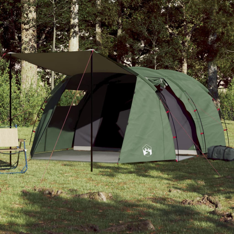 Tente de camping tunnel 4 personnes vert imperméable