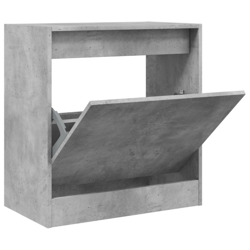 Armoire à chaussures gris béton 60x34x63,5 cm bois d ingénierie