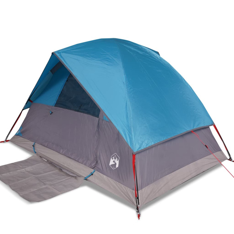 Tente de camping à dôme 2 personnes bleu imperméable