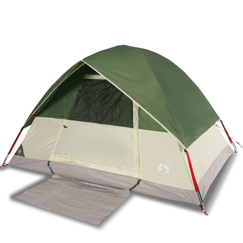 Tente de camping à dôme 4 personnes vert imperméable