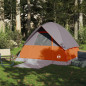 Tente de camping à dôme 4 personnes orange imperméable