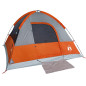 Tente de camping à dôme 4 personnes orange imperméable