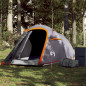 Tente de camping tunnel 2 personnes gris et orange imperméable