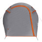 Tente de camping tunnel 2 personnes gris et orange imperméable