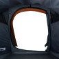 Tente de camping tunnel 2 personnes gris et orange imperméable