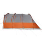 Tente familiale tunnel 7 personnes gris et orange imperméable