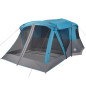 Tente de camping avec porche 4 personnes bleu imperméable