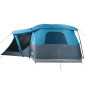 Tente de camping avec porche 4 personnes bleu imperméable