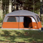 Tente de cabine familiale 10 personnes gris orange imperméable