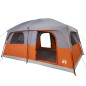 Tente de cabine familiale 10 personnes gris orange imperméable