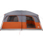 Tente de cabine familiale 10 personnes gris orange imperméable