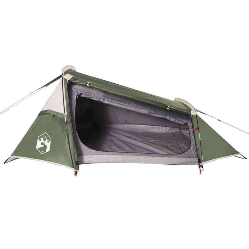 Tente de camping tunnel 2 personnes vert imperméable