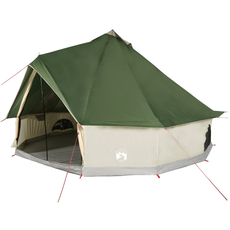 Tente familiale tipi 10 personnes vert imperméable