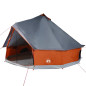 Tente familiale tipi 10 personnes gris et orange imperméable