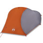 Tente de camping à dôme 4 personnes orange imperméable