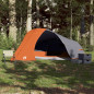 Tente de camping à dôme 4 personnes orange imperméable